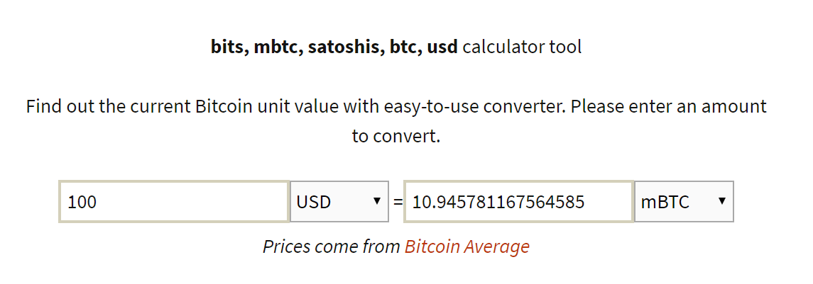 bitcoin to mbtc conversion tool